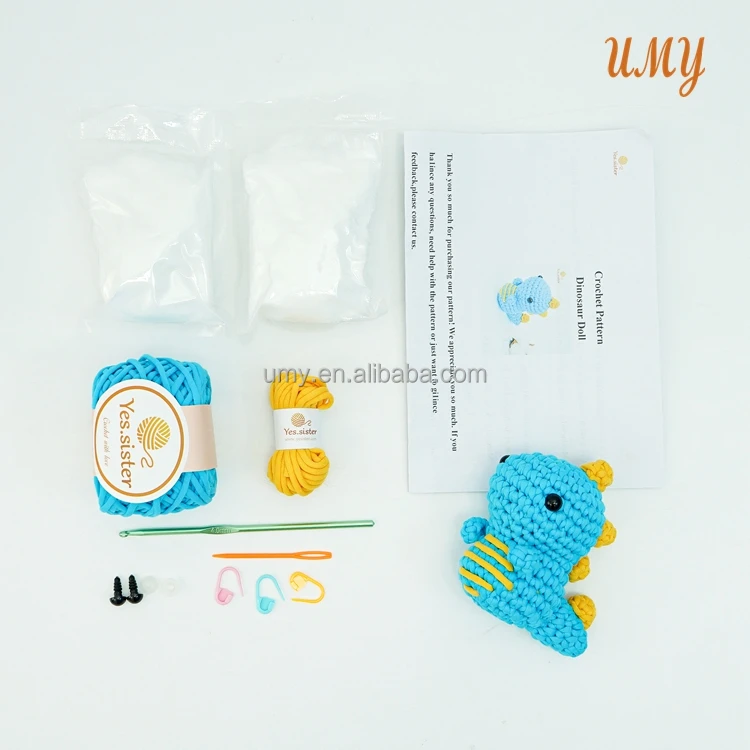 Эргономичная пряжа с животными Diy Mini Amigurumi De Base набор ручной работы на заказ милый динозавр полный комплект для