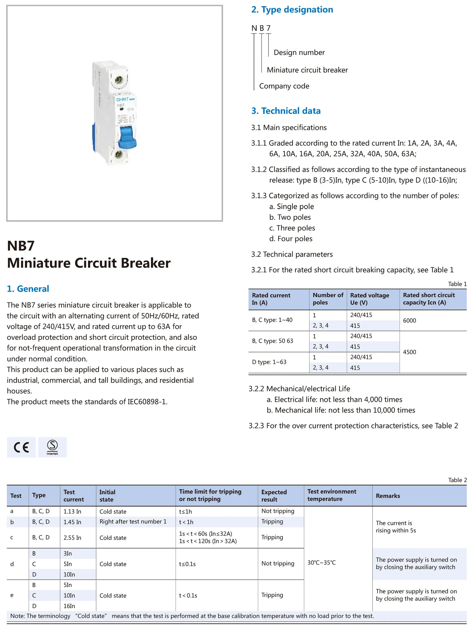 Chint original NB7 Miniature Circuit Breaker 6A 10A 16A 20A 25A 32A 40A 50A 63A B C D type 1P 2P 3P 4P 6KA Chint NB7 MCB