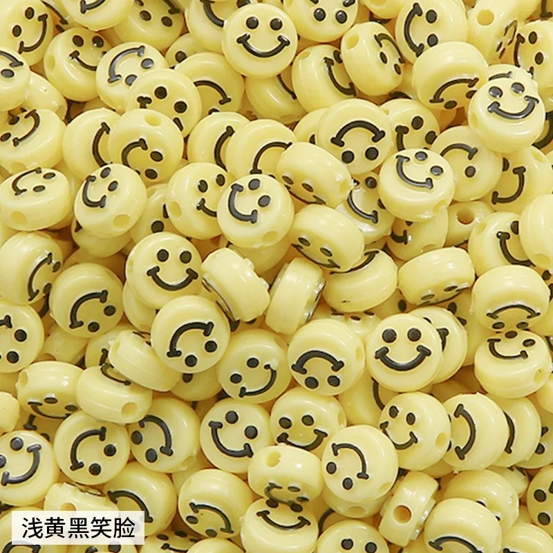 20 Smiley Face Beads Yellow Happy FaceJewelry Supplies Emoji Jewelry 8mm *