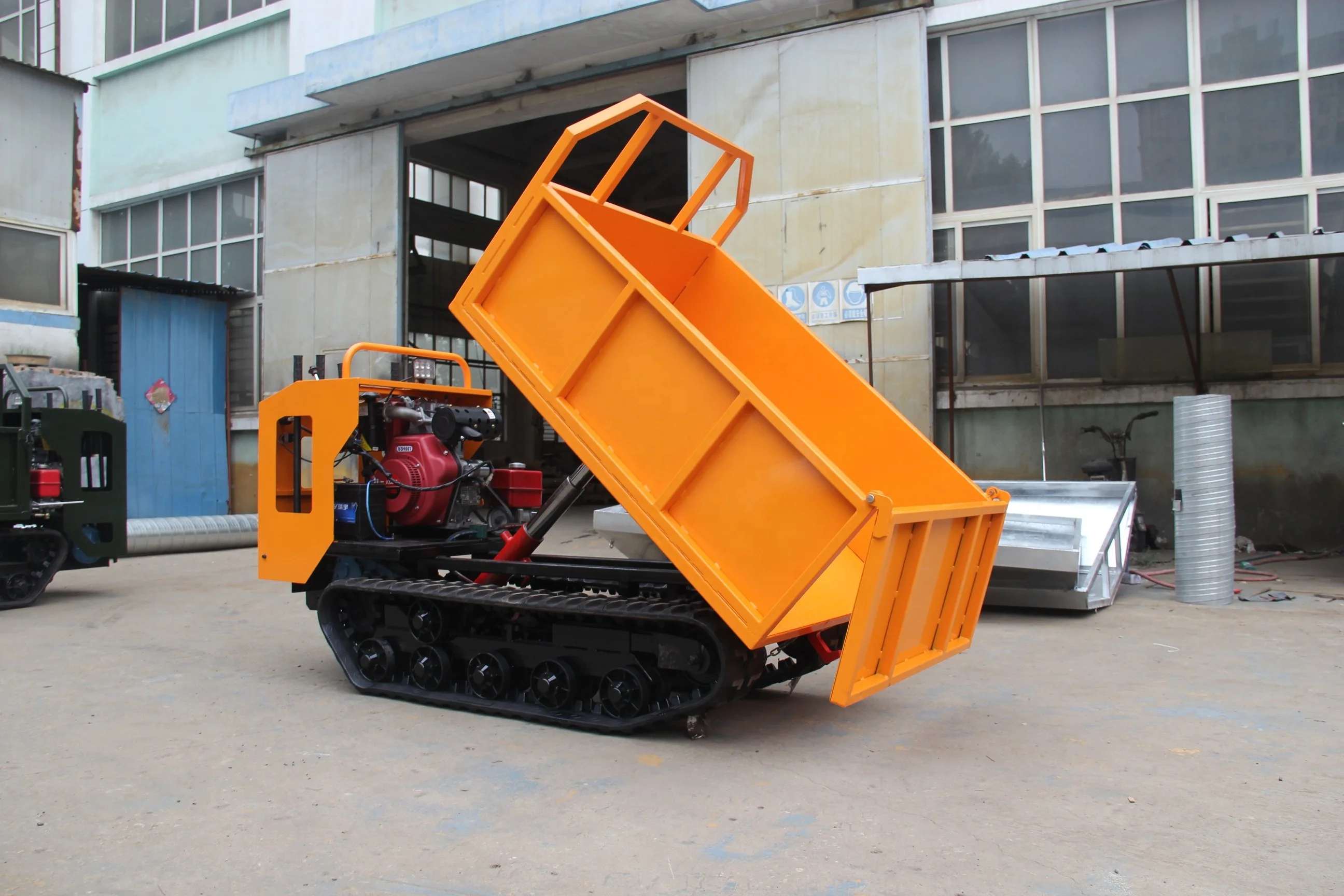 1000kg Mini Crawler Dumper Truck With Crane In Garden Buy Dump Truck