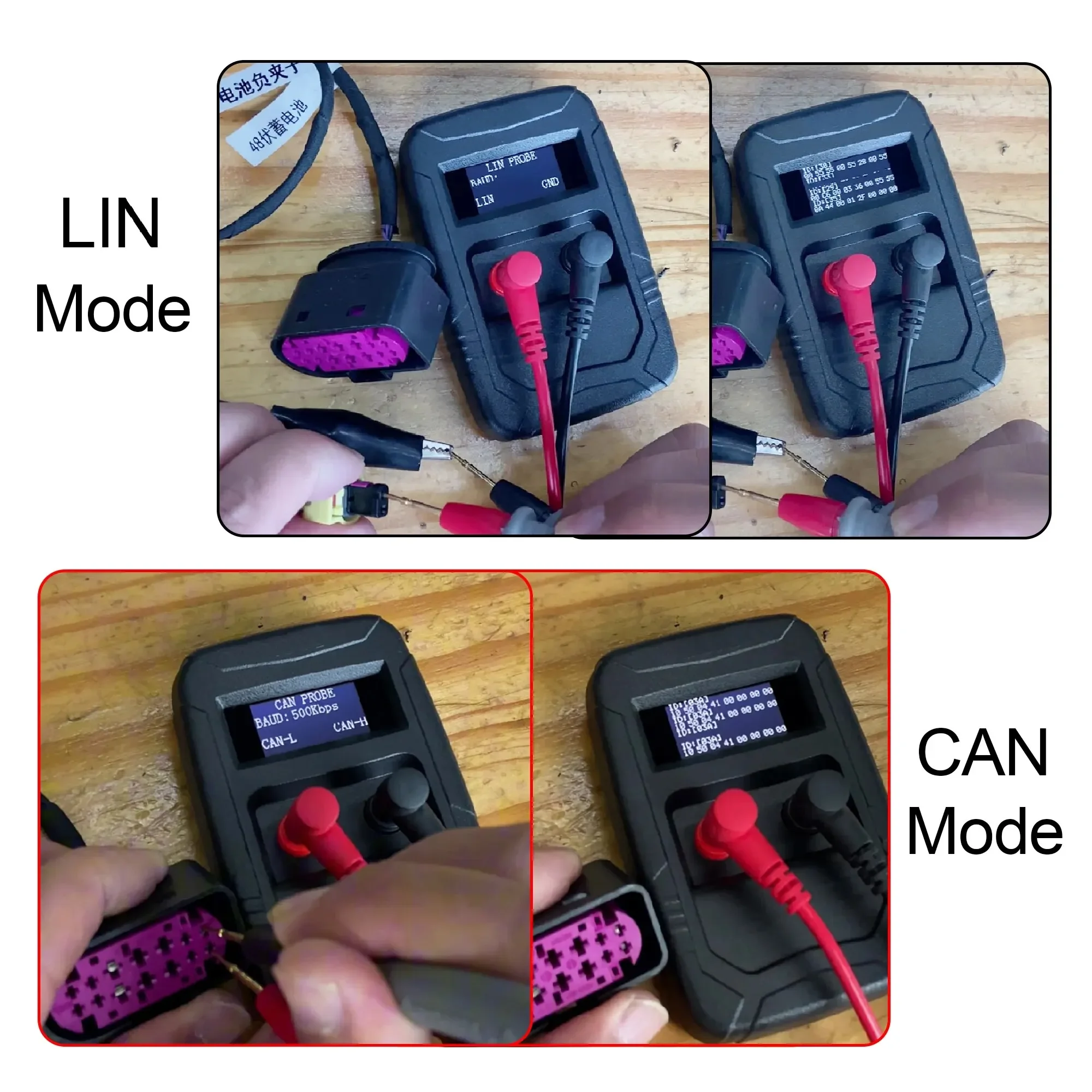 WOYO PL007 CAN BUS Analyzer LIN Tester Diagnostic Tools Read Baud Automatic Recognize CAN-H/CAN-L, Display Bit Error Rate Tester