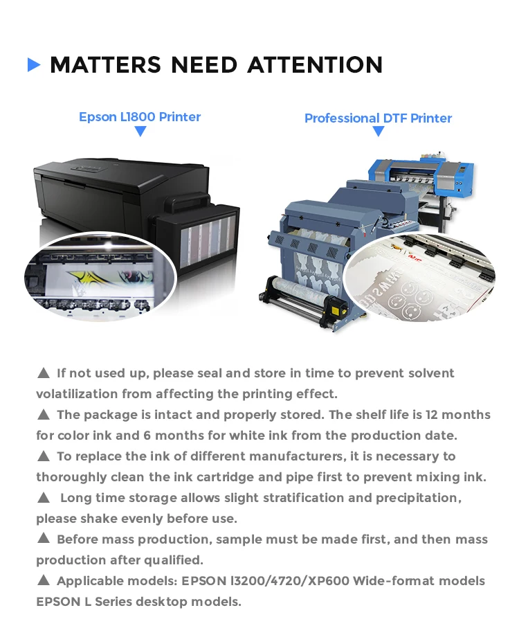 Manufacturer Five Color Ink Printer Dtf Printer Film Ink Dtf