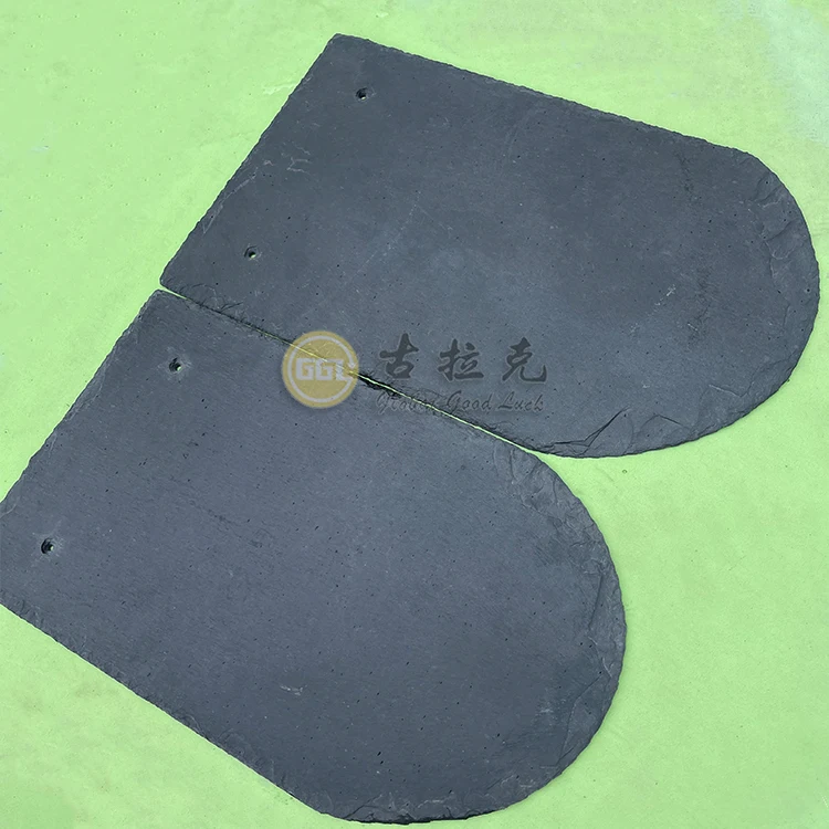 Natural stone black slate low calcium unfading roofing roof slate tile smooth surface tile