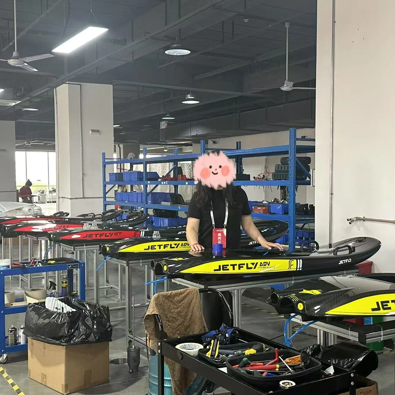 JetFly ADV Custom Logo Stand-Up Carbon Fiber Gas Petrol Motor Surfboard with Electric Starting System for Surfing
