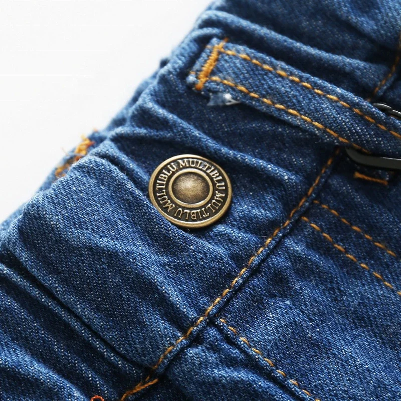 Детская одежда ChengXi, джинсы для малышей, тонкие свободные хлопковые Узкие повседневные рваные джинсы с высокой талией