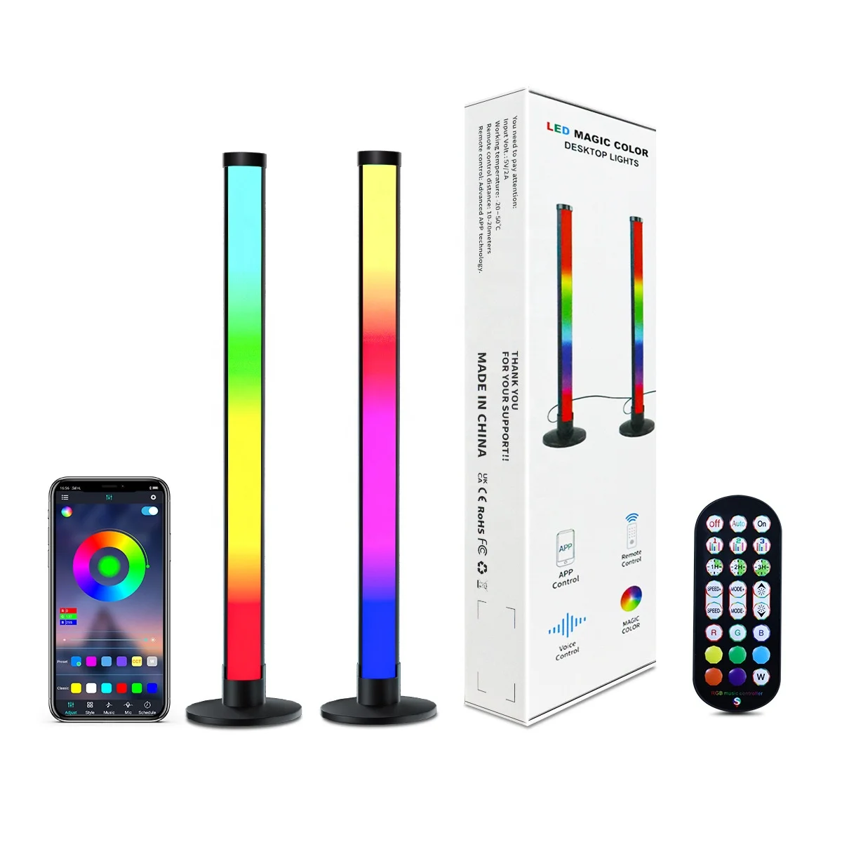 product modern desk lamp with app and remote control desktop atmosphere lighting lamps bedroom rgb rhythm music table light-36