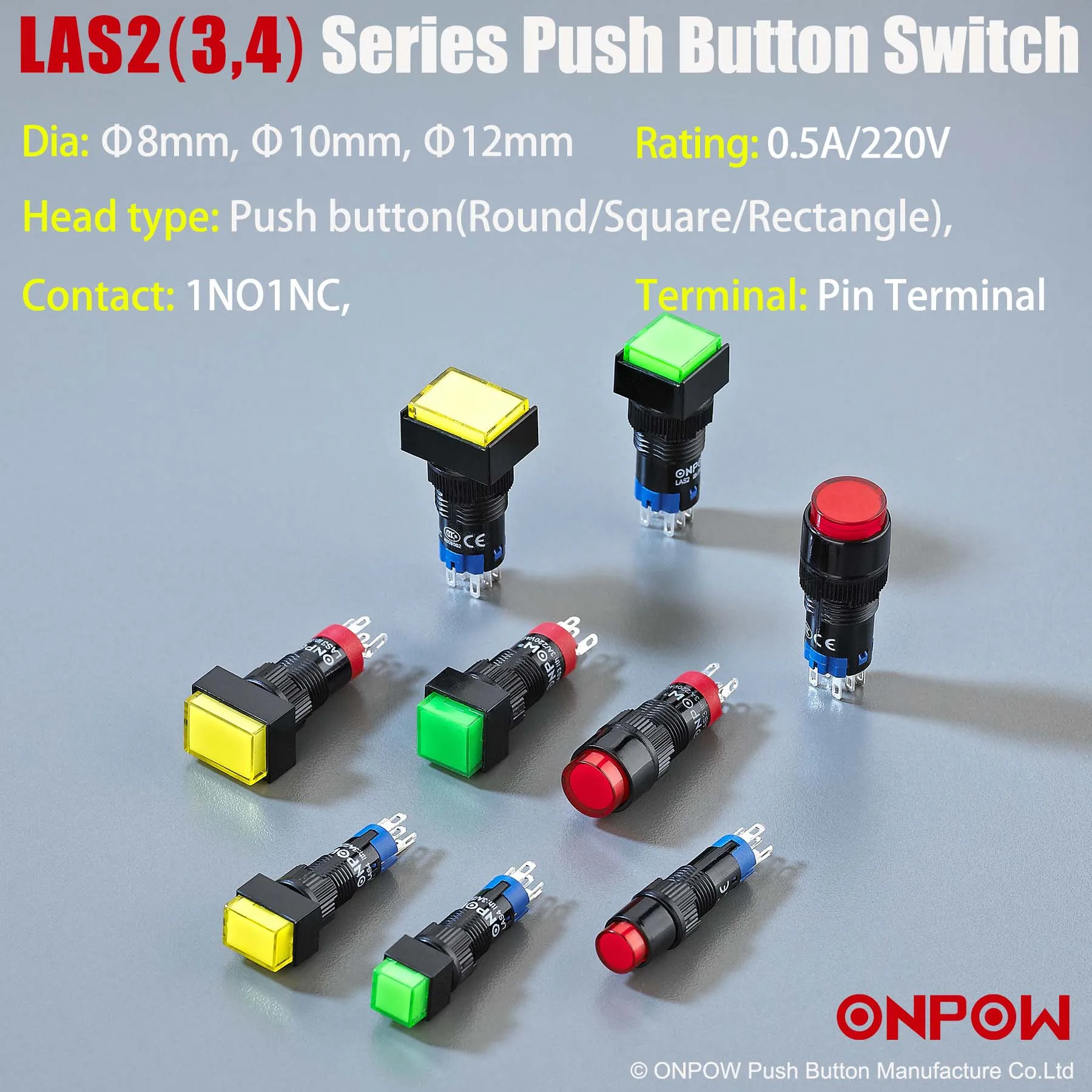 Industrial Push Button Switch Factory High Quality Plastic Push Button Switch 19mm 22mm 25mm 30mm Push Button