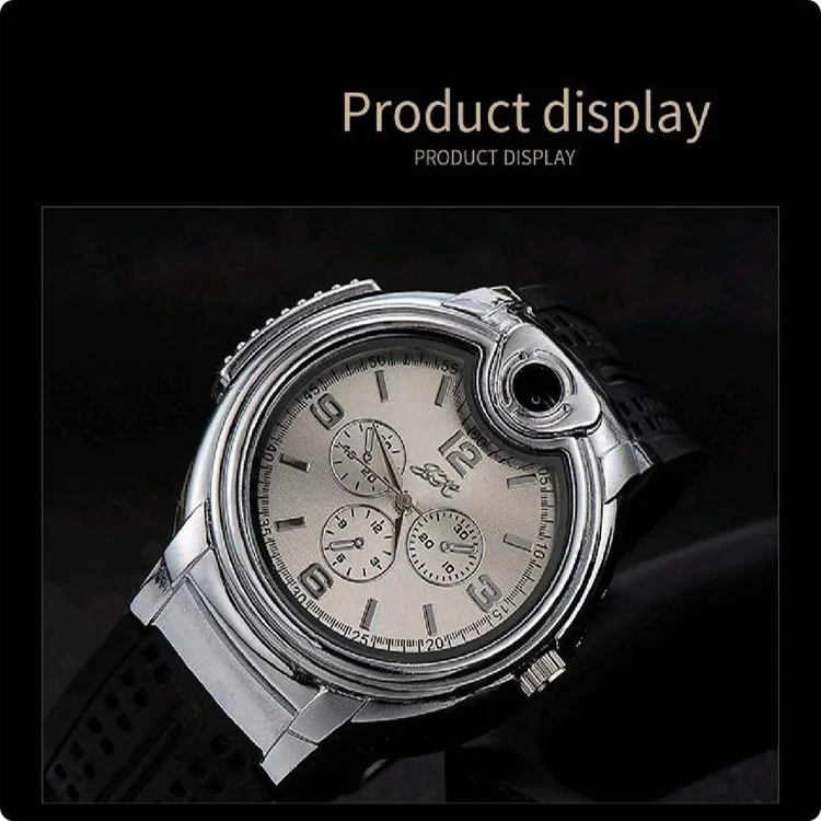 New Clocks Watches Open Flame Lighters Metal Personalized Gas Cigarette ...