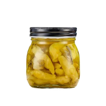 300ml / 500ml / 1000ml Small Round Glass Jam Jars Glass with Lid Storage Pickles Jar for Food