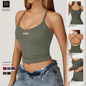 Hot Sale Cross Back Sports Bra Breathable High Support Yoga Vest Quick-Dry Fitness Top Outdoor Running Vest Sports Bra for Women