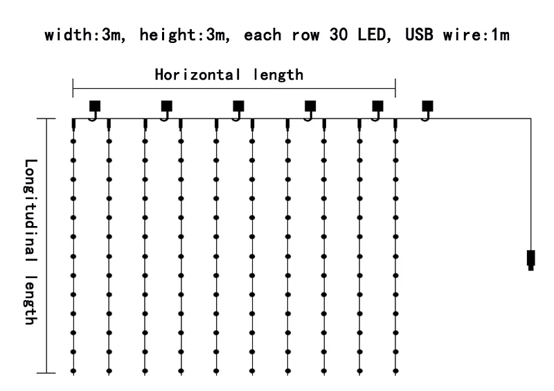 2023 New USB Remote Control 3x3 Meter Copper Wire Window Curtain Fairy Room Light  LED Christmas Day String Night Light supplier