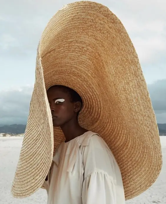 huge straw sun hat