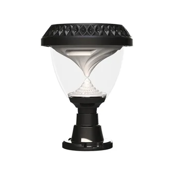 Garden Light IP65 Waterproof Round Villa Gate Fence Pillar Solar Garden Lamps