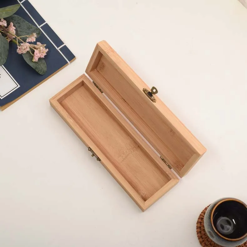 Custom Solid Wood Pen Pencil case Wood Gift Storage Box Engraved Gift Box Packaging