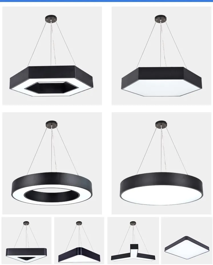 V Shape Modern Custom Office Hanging Luxury Big Ceiling Lighting Fixture LED Pendant Light Geometric Business Chandelier
