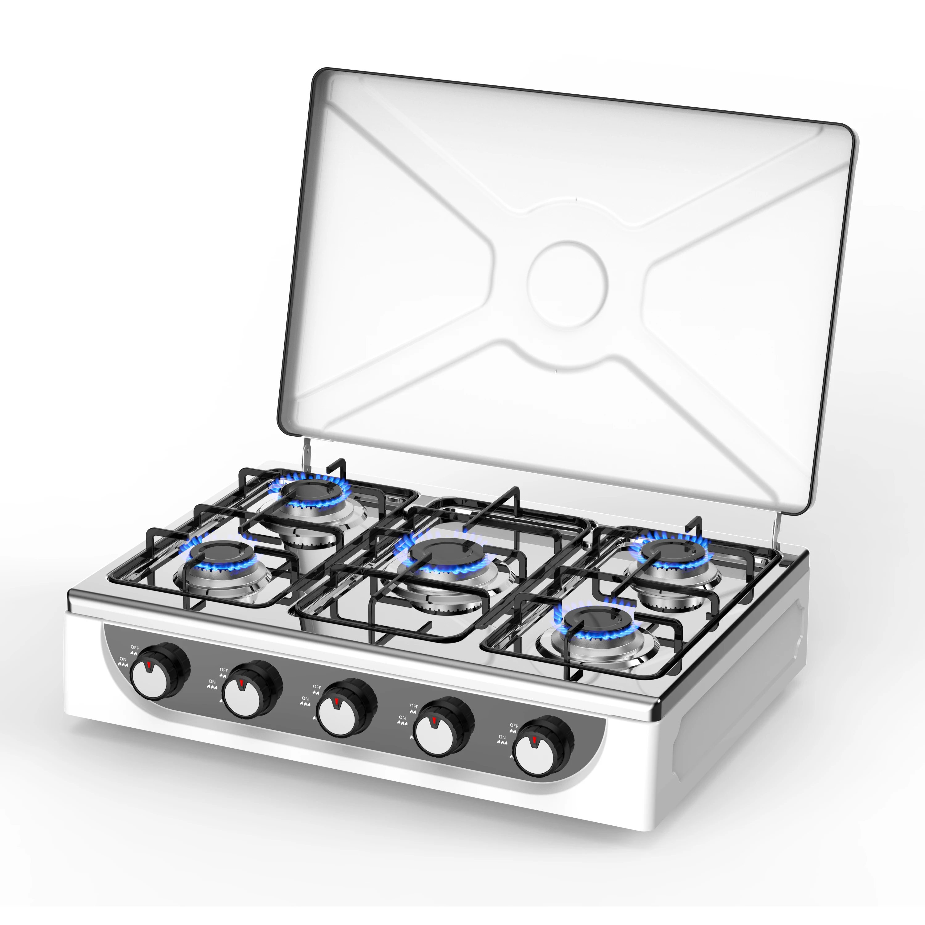 Customized Table Top Cook Top Gas Stove Hob 5 burner High Quality Gas Cooker Stove Burner