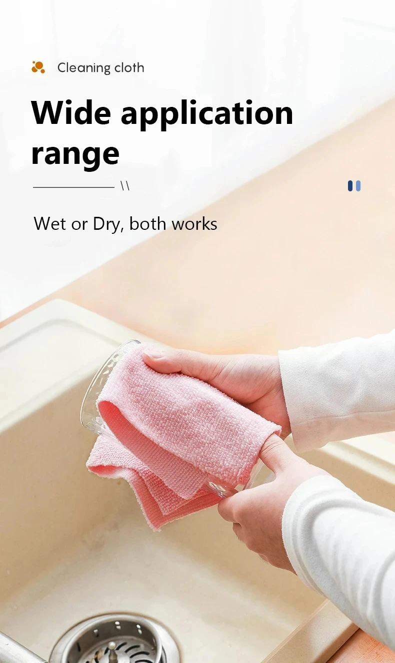 Customized Tear Away Microfiber Cleaning Cloth Roll Disposable Kitchen Reusable Microfiber Quick