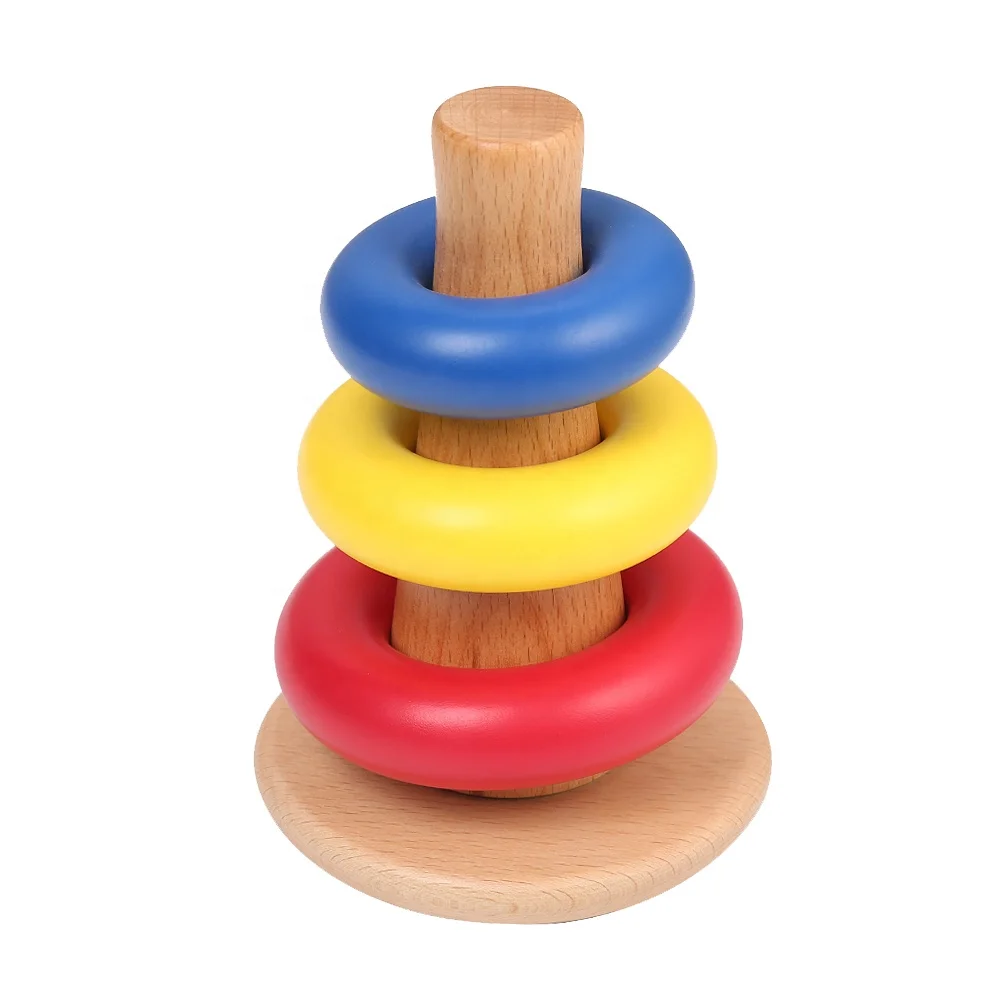2021 Children Learning Rainbow Baby Montessori Educational Toys Wooden Stacking Toys Fsc Buy