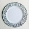 Blanco con borde plateado