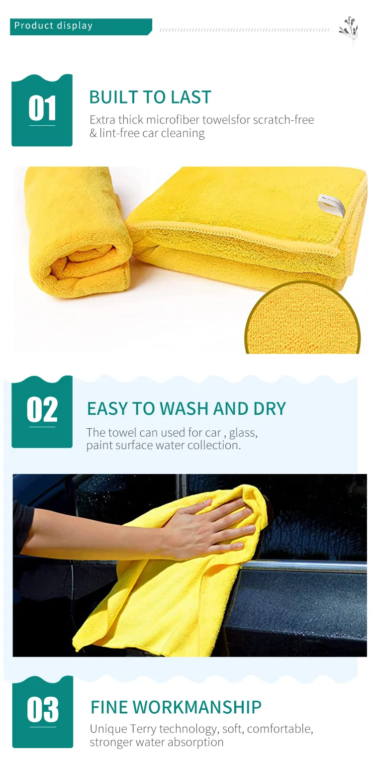 Microfiber Towel Wholesale Cleaning Cloth Car Wash Towel 36 Pieces Pack