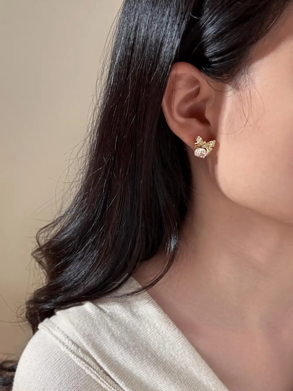 KAKODIY Beautiful 14K Gold Plated Butterfly Stud Accessories Fashion £925 Stud Earrings detail 5