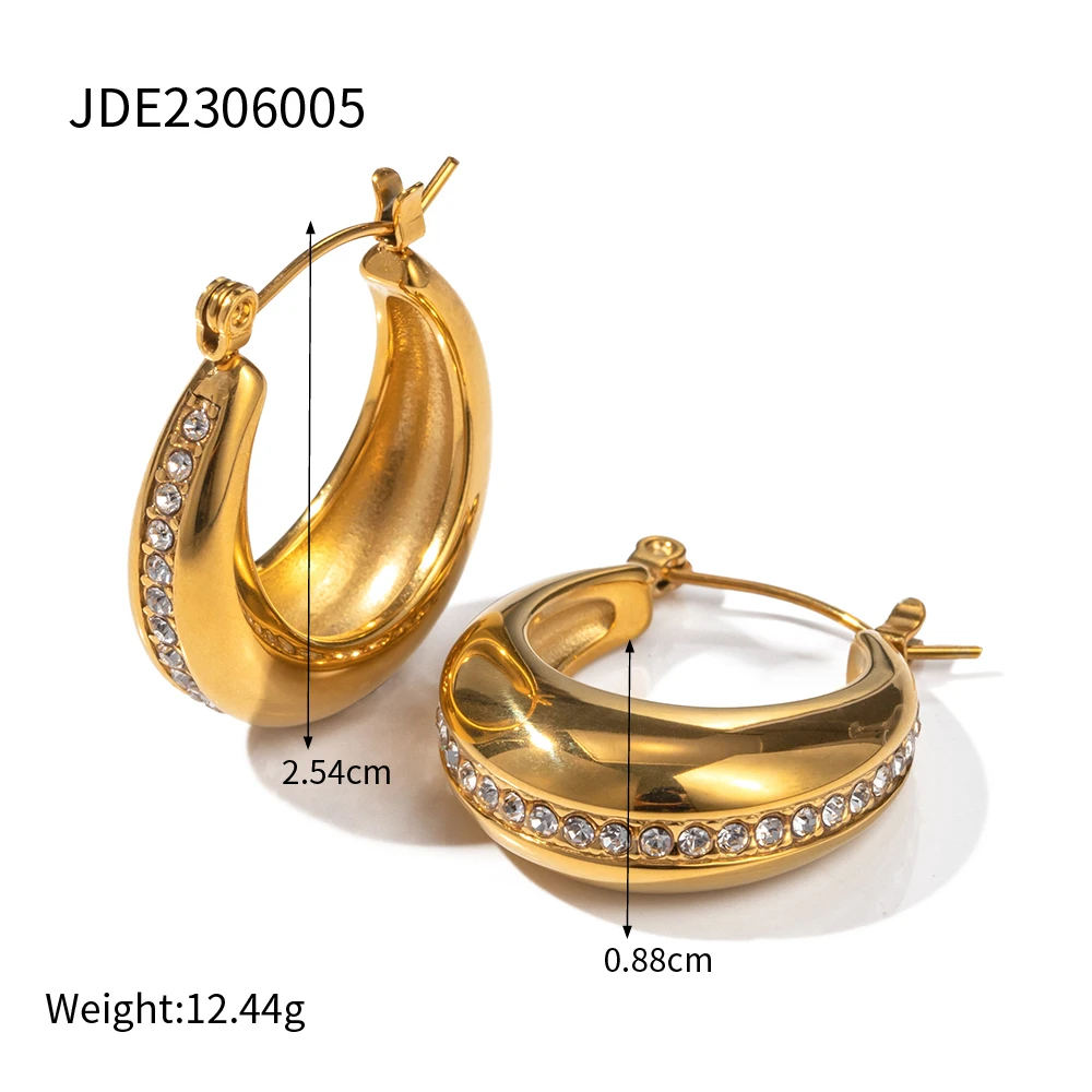 Lila - Pendants d'oreilles délicats en zircon cubique (or