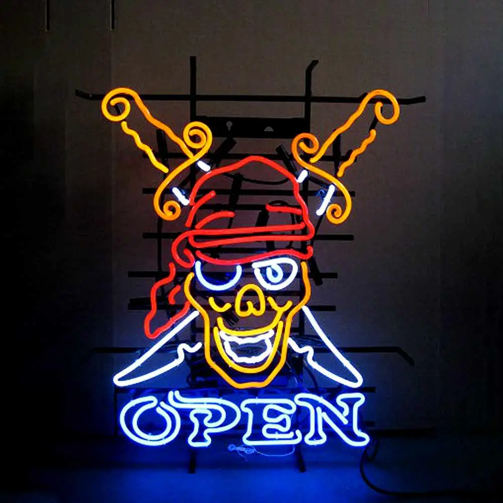 Open pirate captain neon sign glass tubing neon light sign flex led neon light oem  china supplier