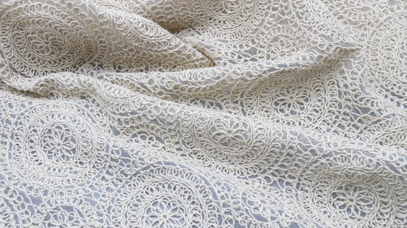 Hot Selling Polyester Cotton Guipure Lace Fabric Embroidery Geometry Luxury Lace Fabric for Clothing 11 H27ea36f7fb09468d8aed7ebc05eea90aa