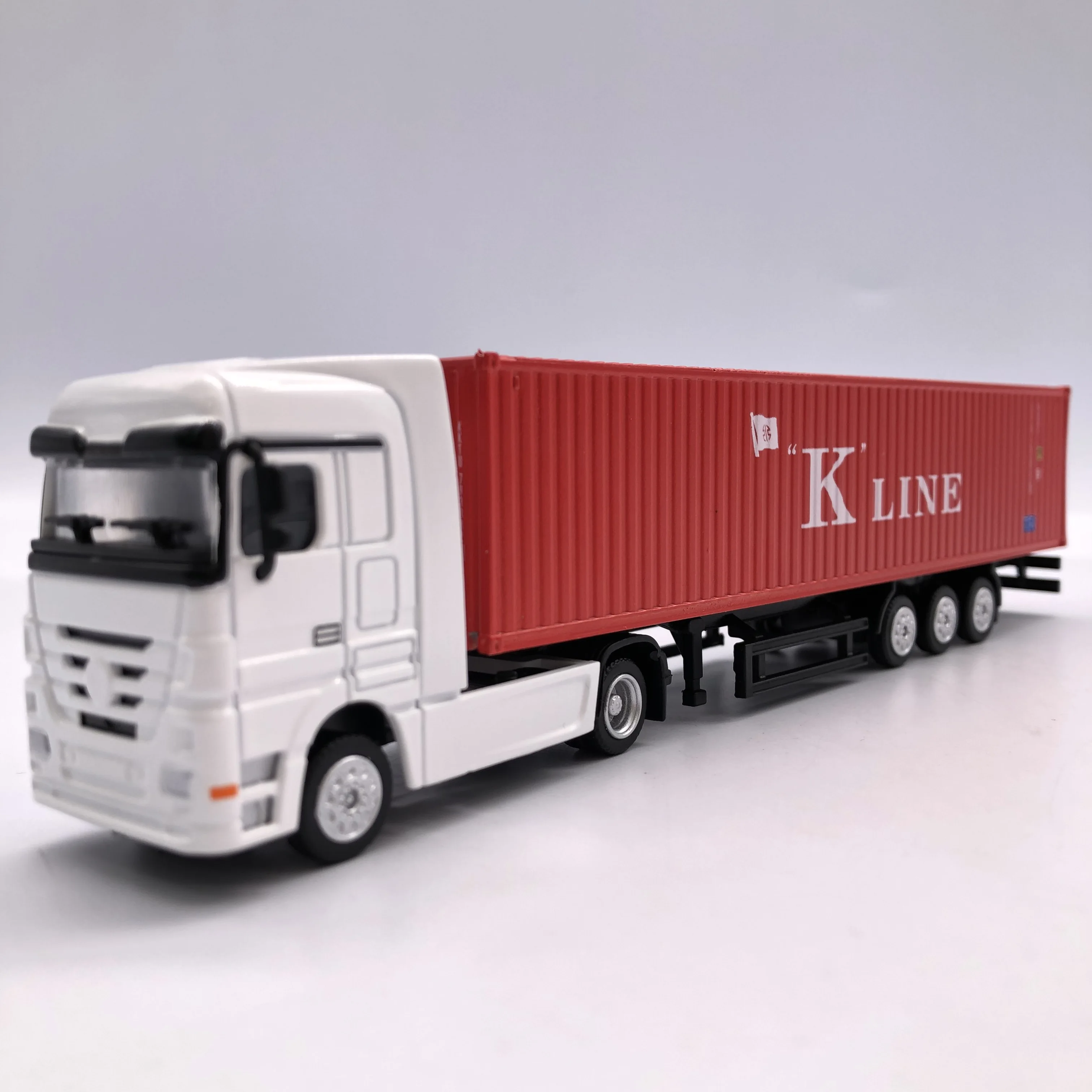 【A】Scale 1:87  Truck  Model  Logistics Freight Forwarder Gift K LINE Alloy Material Customized Container Truck Model