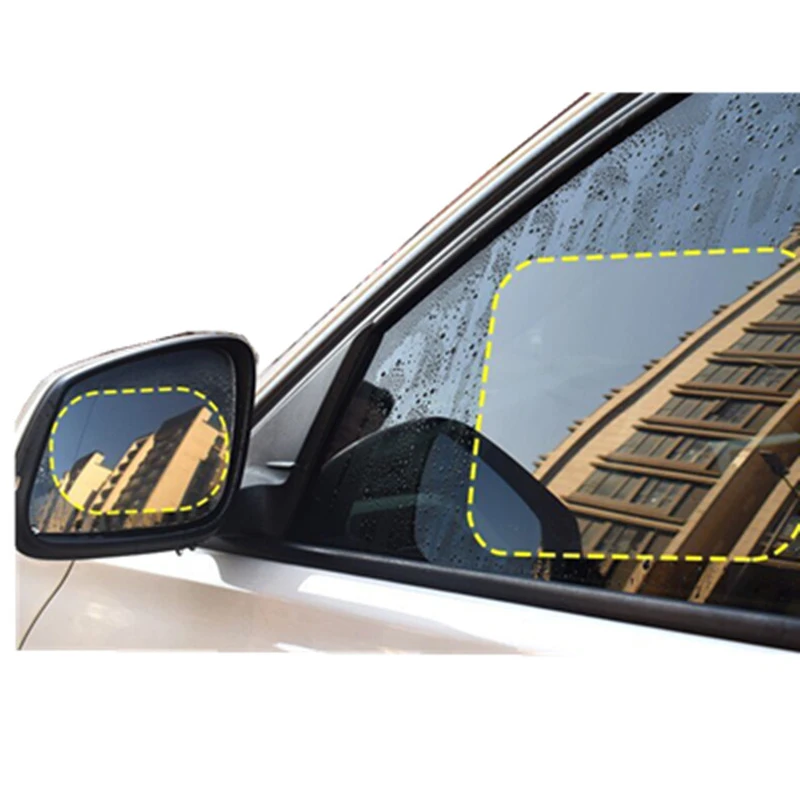 Pegatinas anti-lluvia/vaho para retrovisores de coche (75 x 200 + 135 x  95mm) por 5,99€ con código.
