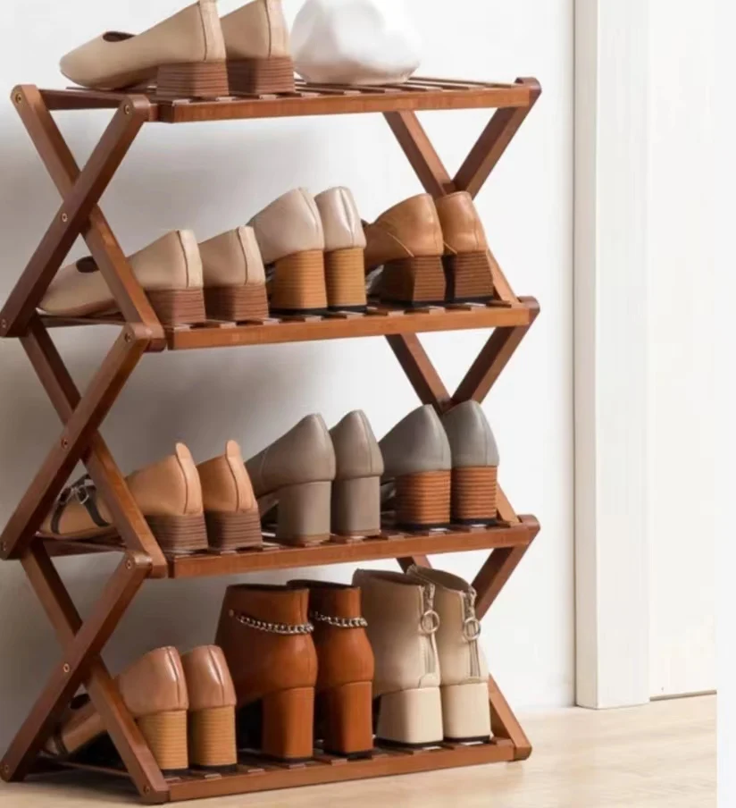 Six-layer Folding Shoe Racks Saves Space with Large Capacity, Thickens ...
