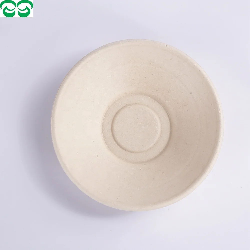 Biodegradable and Compostable Sugarcane Pulp HG 24OZ Salad Bowl