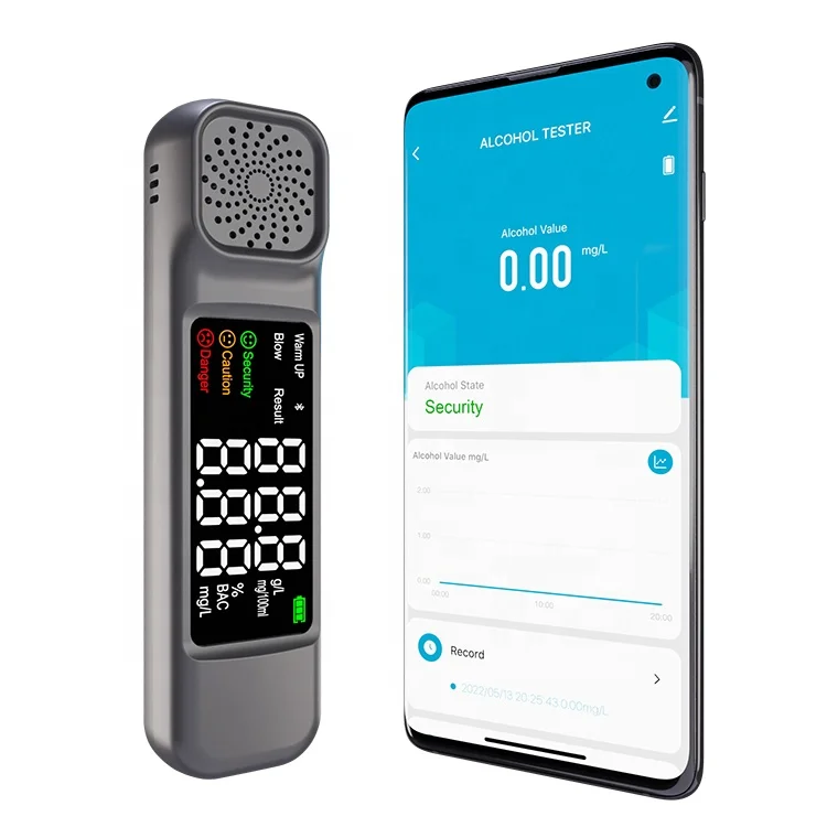 Digital Bluetooths Alcohol Tester Checker Breath Tester Breathalyzer Bluetooths Alcohol Monitor Sensor With Tuya APP For Japan