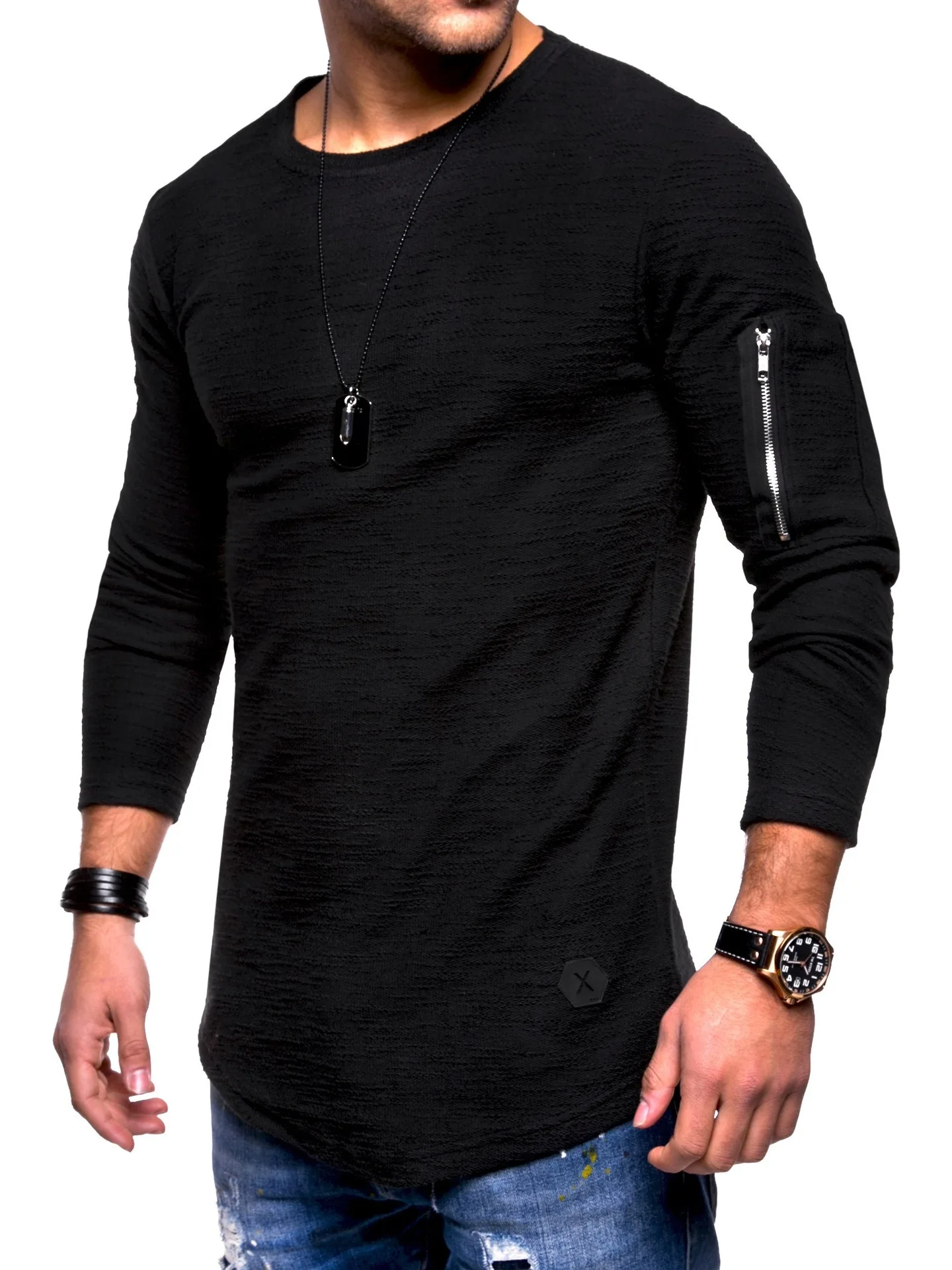 Us Size S-xxl Arm Pockets Men 