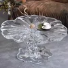 Crystal transparent petal coffee table