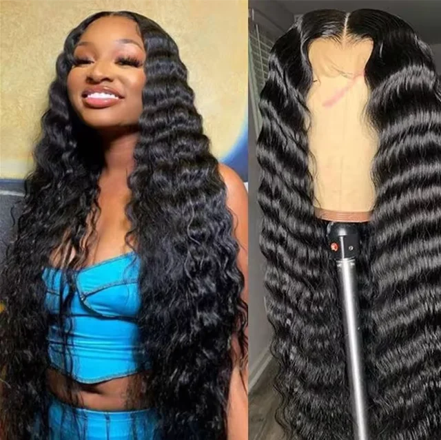 Raw Indian Hair HD Lace Front Black Women Virgin Cuticle Aligned 100% Glueless Full Lace Long Straight Full Lace Human Hair Deep