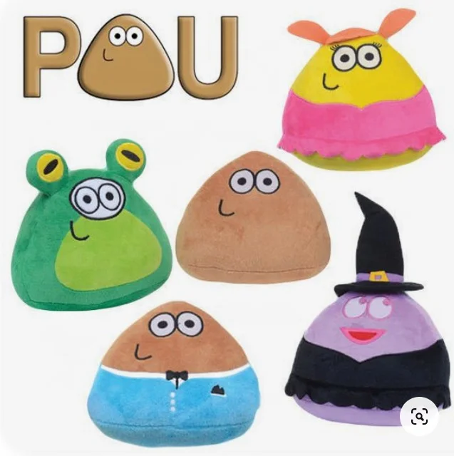 Brinquedo de pelúcia de Pou para crianças, boneca animal fofa