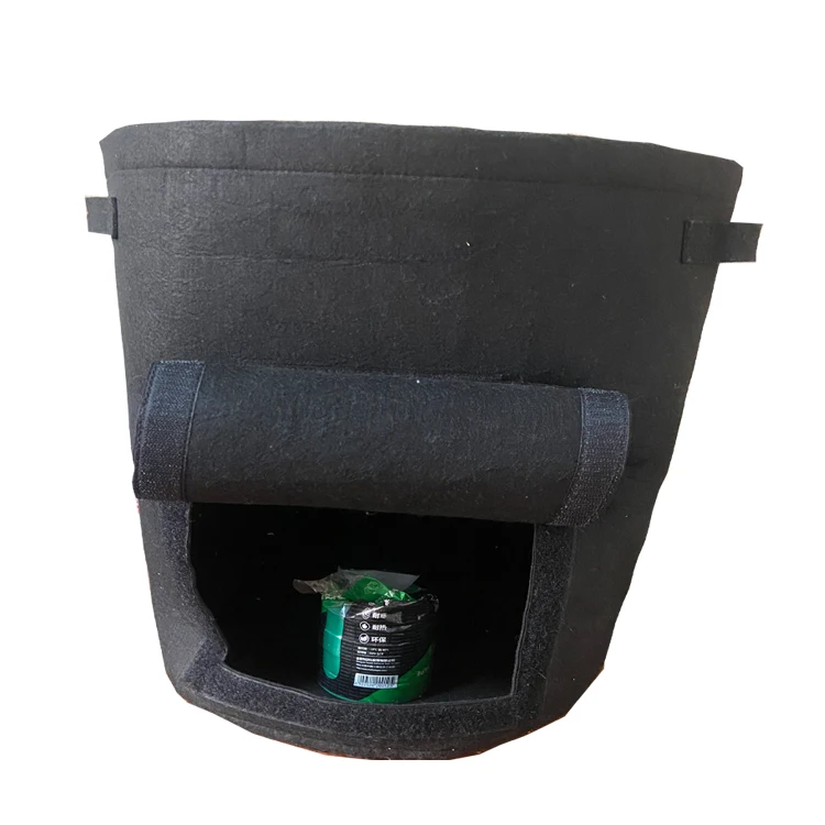 10 Gallon Non-woven Fabric Biodegradable Soilless Culture, Strawberry Mushroom Plant Felt Plant Growth Bag
