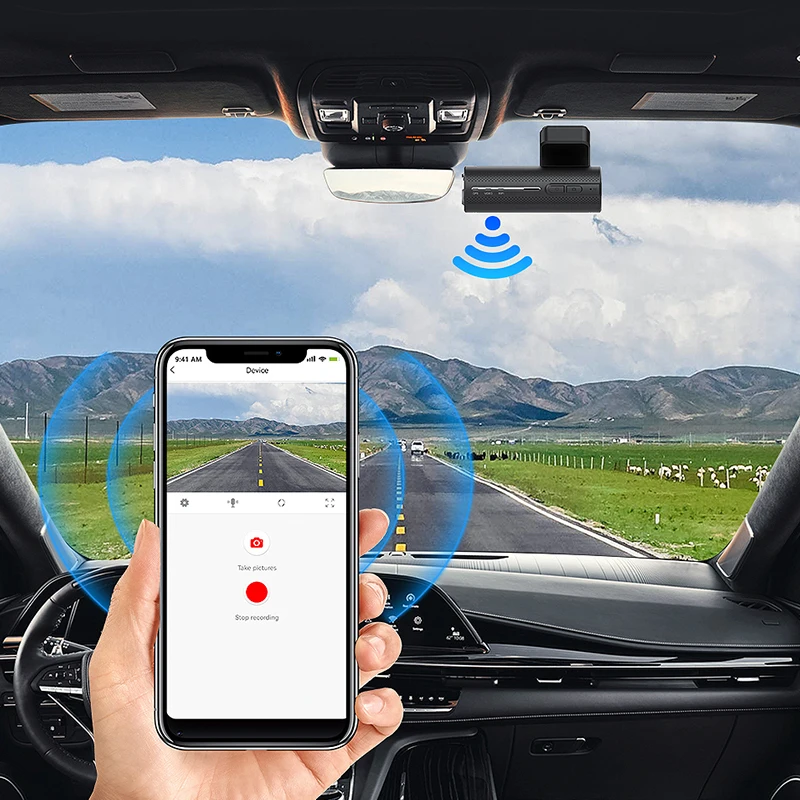 4K Dash Cam 2160P Встроенный GPS Wi-Fi Автомобильный видеорегистратор 24 часа в сутки для парковочной системы 1440P Обратный HD ночное видение 140 FOV запись вождение