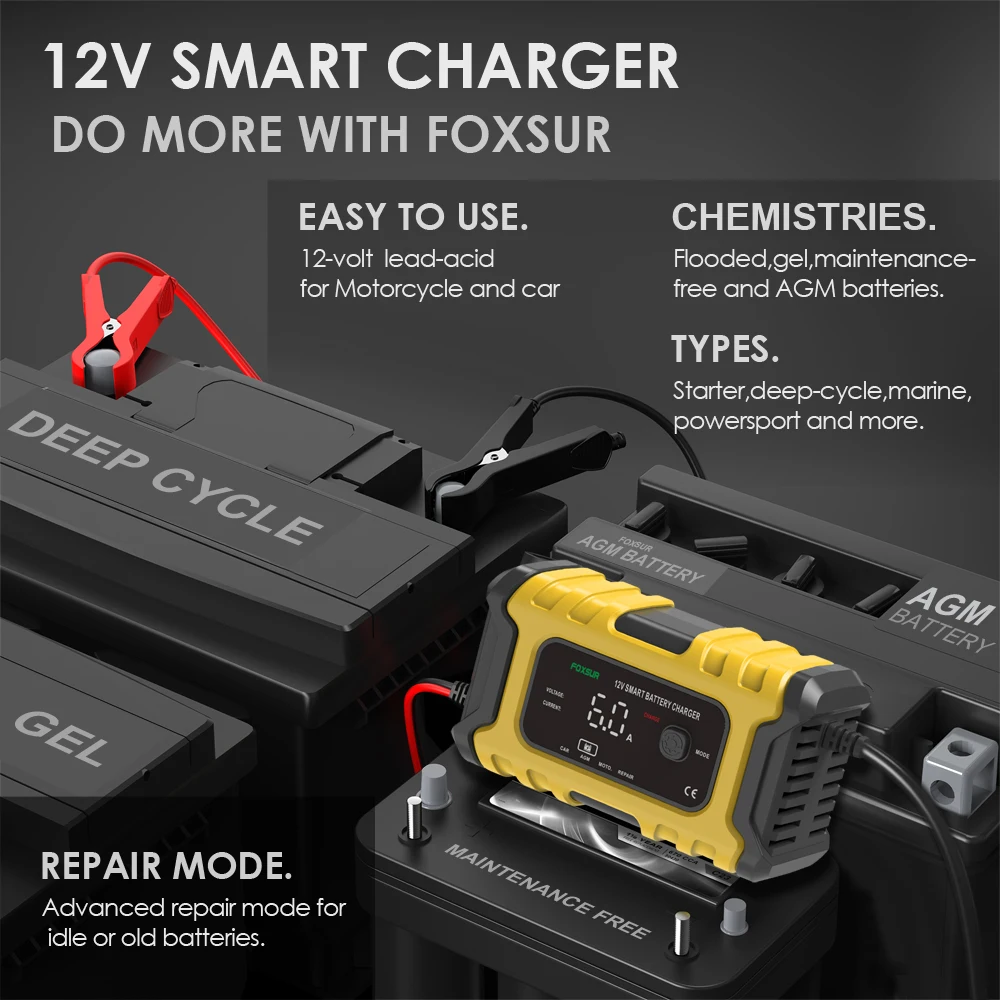 Car Battery Charger Maintainer 6v/12v Battery Chargers Charger For Car
