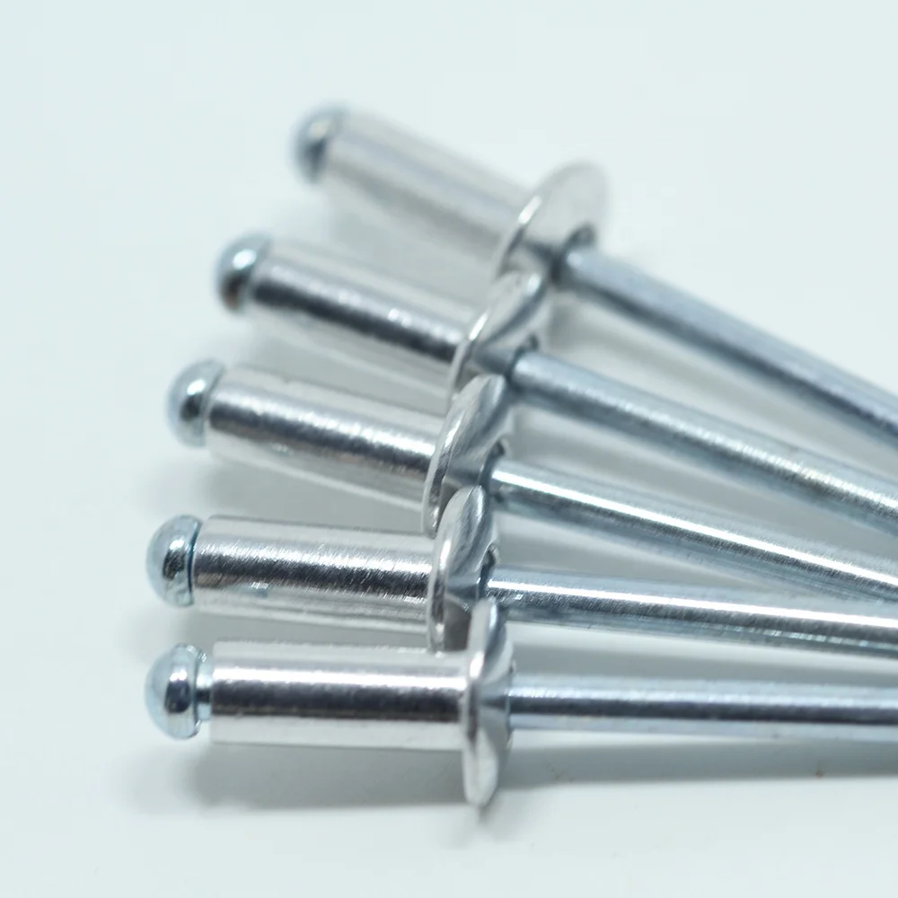 50 PK Pop Rivets dôme ouvert acier inoxydable corps acier inoxydable tige 4.8 mm x 30 mm aveugles