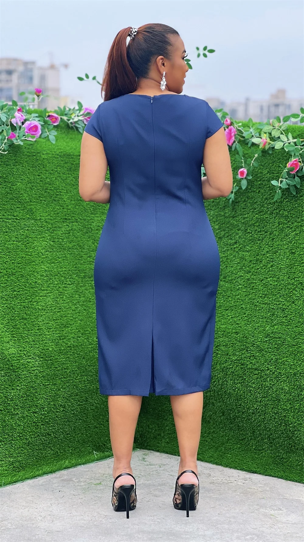 New Arrival Church Long Dress Church Clothes Plus Size Office Ladies  African Women Dress Elegant