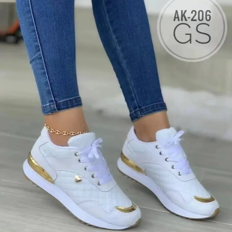 2023 Trend Fall Wholesale New Arrival Casual Fashion Women Flat Fashion  Lace Up Solid Large-size Sports Outdoor Running Sneakers - Buy Women Fashion  Design Streetwear Slim&sexy Fit Elegant Formal Style Evening Party