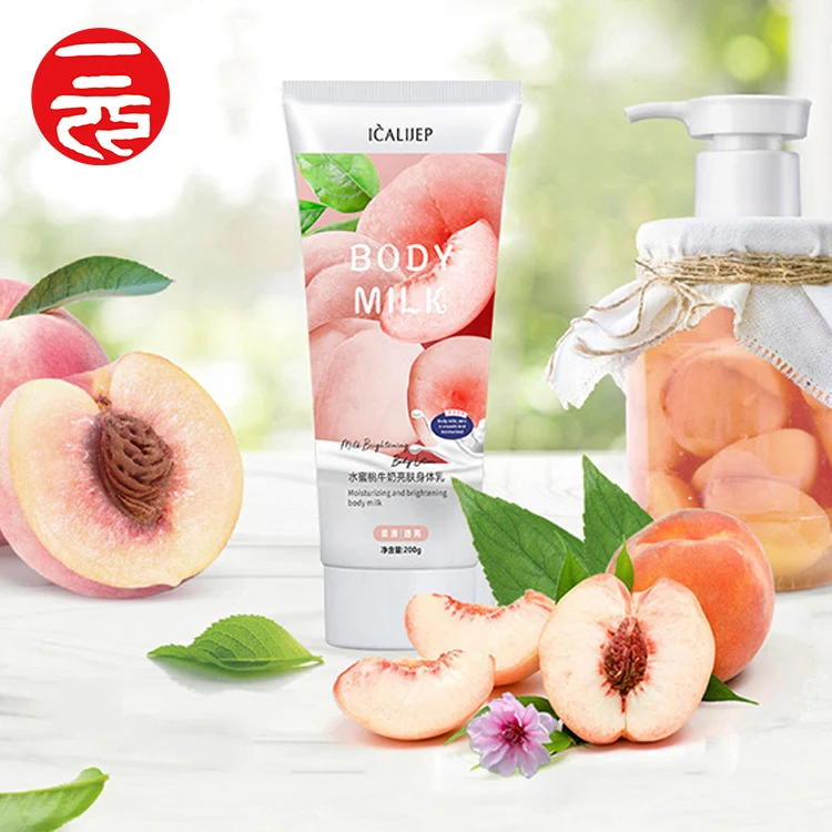 peach milk body lotion 200g brightens skin tone leaves fragrance