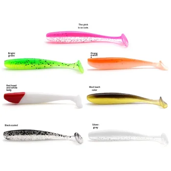 New T-tail Soft Bait Freshwater Bottom Fishing Fish Lure Soft Worm Lead Head Hook Micro Casting Bass Live Bait – Soft Lure – view 3