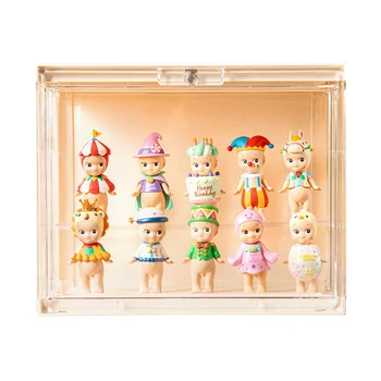 GOTO Clear Assemble Display Box, Doll Display Storage Case, Stackable Show Case for Pop Mart, Garage Kits, Action Figures