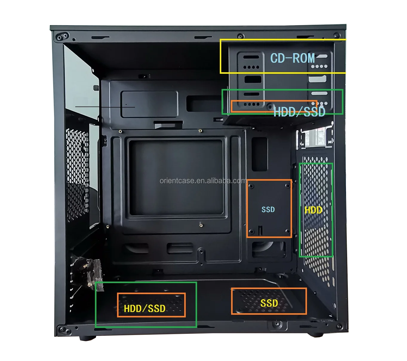 Micro ATX/ITX  top handle computer case with Chassis size L330*W170*H346mm OEM and ODM