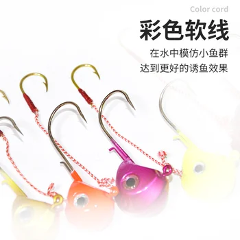 WHYY WHYY-3 120g Lead Jig Head Double Hook with 3D Eyes for Marlin & Pike Freshwater & Saltwater Fishing – Metal Jig – view 5