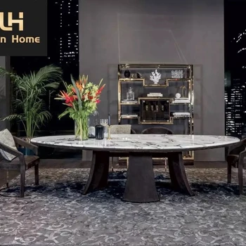8人掛け用の豪華なイタリアの三角形の大理石のトップダイニング