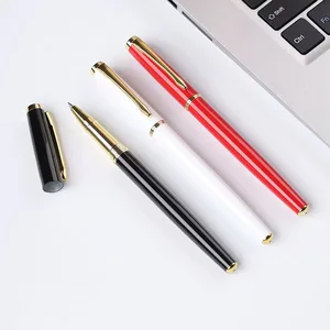 Promotional High Quality Office Writing 0.5mm Metal Gel Ink Pen Advertising Gift Custom Logo Company Giveaway Pen